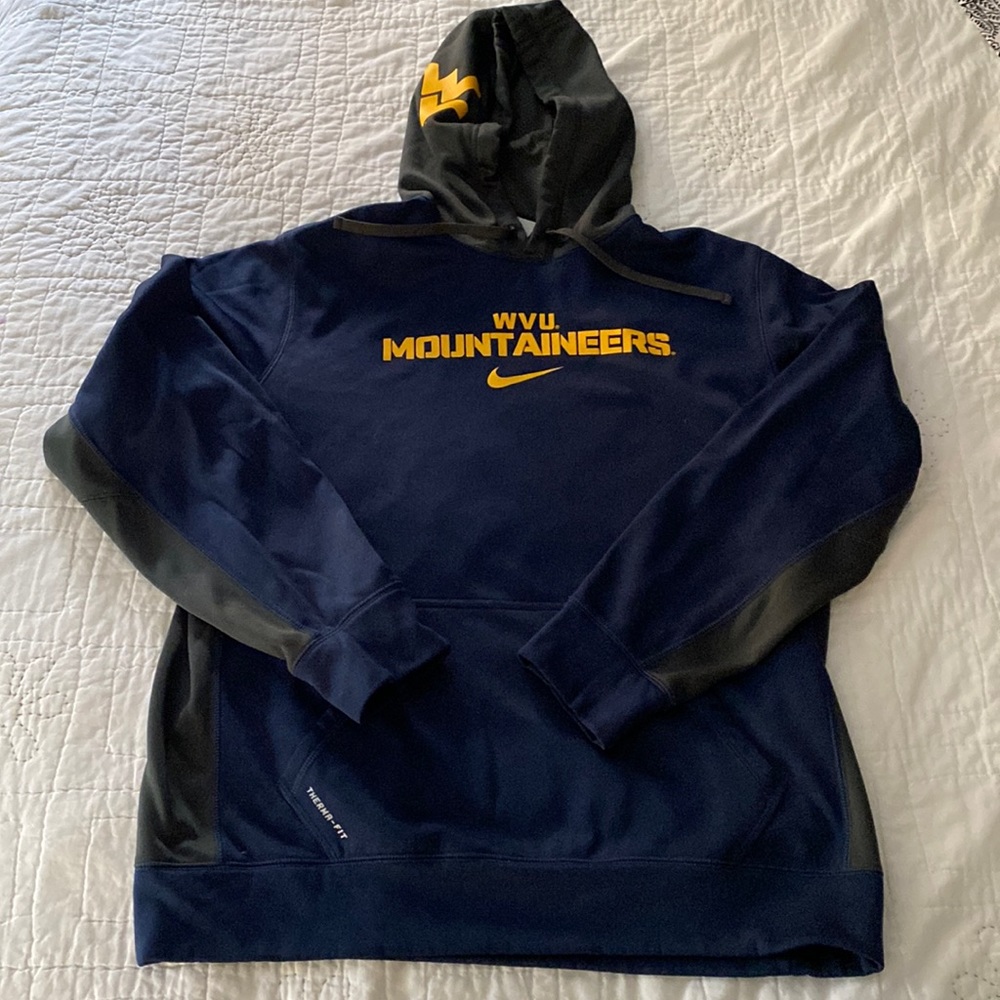 Mens large hooded Nike sweatshirt. West Virginia Mountaineers.
